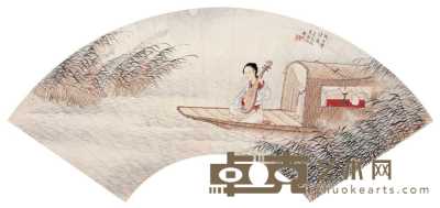黄均 署年：辛巳(1941) 琵琶行 扇面 18×51cm